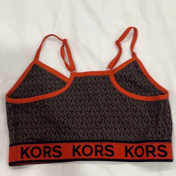 Michael Kors Orange and Black Patterned Bra Medium - Picture 2 of 2